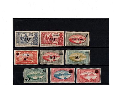 Французские колонии. Гваделупа 1943 г.YVERT №163-171.Состояние **