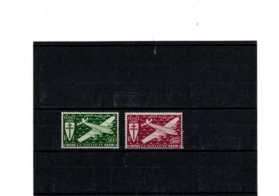 Французские колонии. Гваделупа 1945 г.YVERT №4-5 авиа .Состояние **