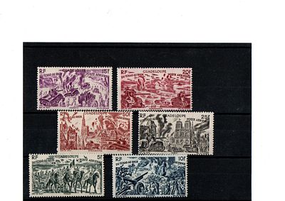 Французские колонии. Гваделупа 1946 г.YVERT №7-12 авиа.Состояние **