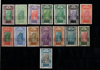 Французские колонии. Гвинея 1922 г.YVERT № 84-98 .Состояние **/*