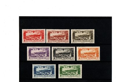 Французские колонии. Гвиана 1933г.YVERT №11-18 авиа .Состояние **