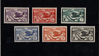 Французские колонии.Новая Каледония 1938 г. YVERT №29-34 авиа . Состояние**