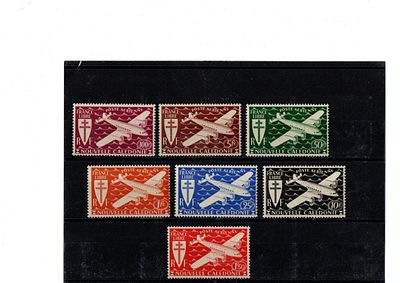 Французские колонии.Новая Каледония 1942г. YVERT №46-52 авиа . Состояние**