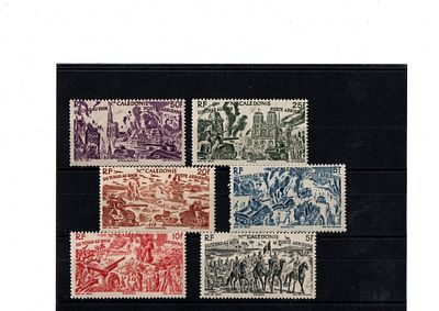 Французские колонии.Новая Каледония 1946 г. YVERT №55-60 авиа . Состояние**