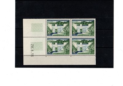 Французские колонии. Новая Каледония 1956г. YVERT №287, квартблок из омнибуса.. Состояние **