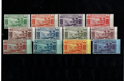 Французские колонии. Новые Гебриды 1938г. YVERT №100-111. ( кат. 265 €). Состояние **