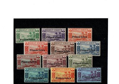 Французские колонии. Новые Гебриды 1941г. YVERT №124-135. ( кат. >350 €). Состояние ** ( 