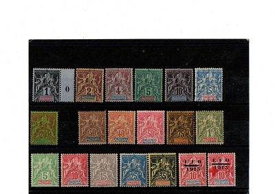 Французские колонии.Океания 1892-1915 гг. YVERT №1-13 (нет 25 с), 14-18,38-39. Состояние *