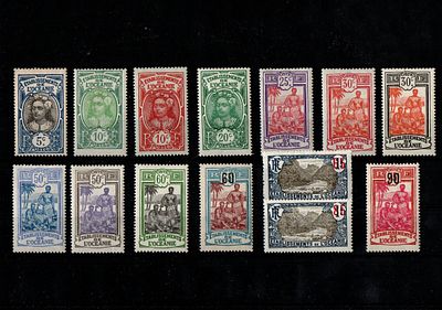 Французские колонии.Океания 1922 гг. YVERT №47-60. Состояние *