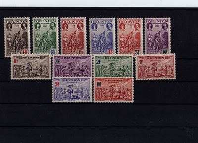 Французские колонии.Реуньон 1943г. YVERT №180-185,18-23 авиа. Состояние **