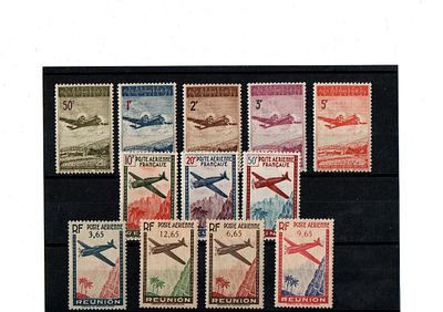 Французские колонии.Реуньон 1938г. YVERT №2-5,10-17 авиа. Состояние **