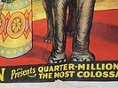 original 1935 Cole bros elephant circus poster on linen. on linen from estate collection 27 1/2" Image - 2