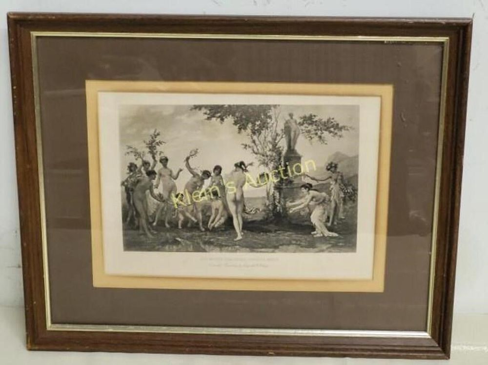 1892 engraving Au.B. glaize Loves first step Haley. 1892 engraving Aug.B. glaize Loves first 