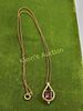 10K gold filled chain w/amethyst & clear stones. 18" necklace 10k gold filled and pendant seepicsImage - 1
