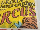 orig 1950's AL G Kelly & Miller bros tiger circus poster 31 1/"2" X28 1/4" . orig 1950's AL G Image - 1
