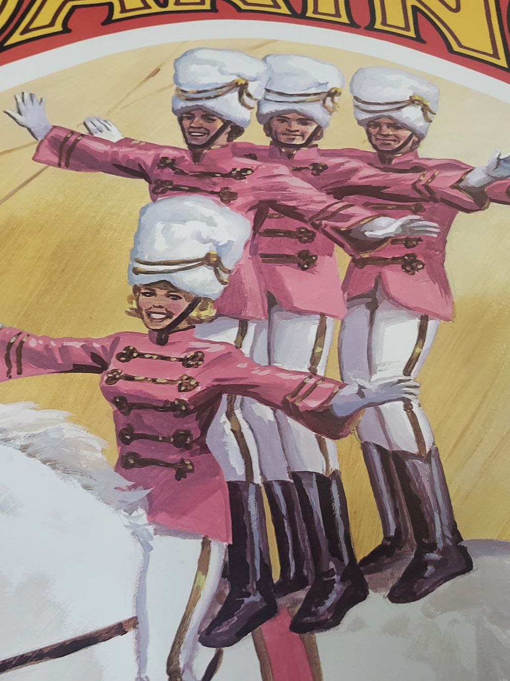 vtg kraft litho circus poster double sided daring. 38" x 25" from estate super nice example see pics