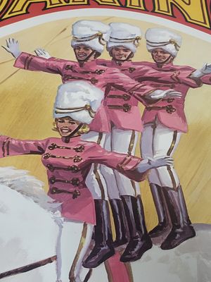 vtg kraft litho circus poster double sided daring. 38" x 25" from estate super nice example see pics