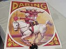 vtg kraft litho circus poster double sided daring. 38" x 25" from estate super nice example see picsImage - 2