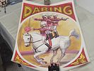 vtg kraft litho circus poster double sided daring. 38" x 25" from estate super nice example see picsImage - 3