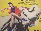rare 1963 james bros circus poster 17 3/4" x 22 3/4". lady on elephant from estate collection Image - 1