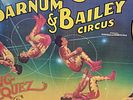 ringling bros barnum bailey circus poster. 23" x 36" rare large size on board see pics great Image - 1
