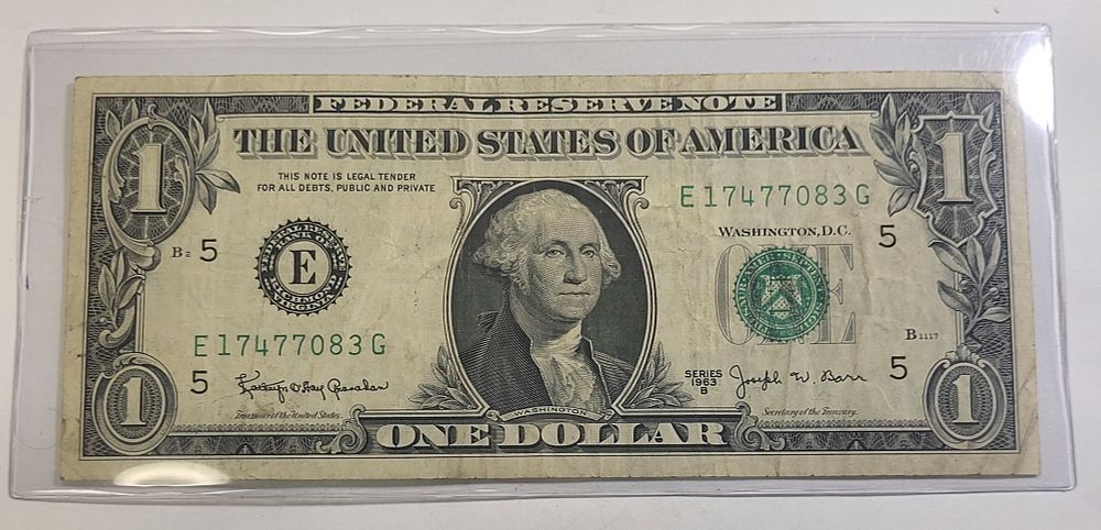 scarce 1963 barr note dollar bill currency. check out the pics you decide the grade
