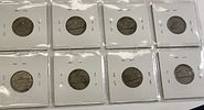 lot of 8 old Jefferson nickels 1940-59 coins. check out the pics all 8 us coins for one bidImage - 2