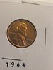 lot of 4 proof coins gorgeous! . 1964 lincoln cent bu red proof, 1964 jefferson nickel Image - 1