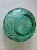 ice green crimp scallop rose bowl fenton . also called blue aqua? no damage see picImage - 1