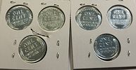 2 sets 1943 steel war cent pennies P, D, S, mints au-bu. au-bu 6 coins total 2 sets seepicsImage - 1