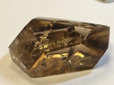 natural golden smoky citrine geometric free form 836 carats!167 grams 3 1/2" x 1 1/2" check out