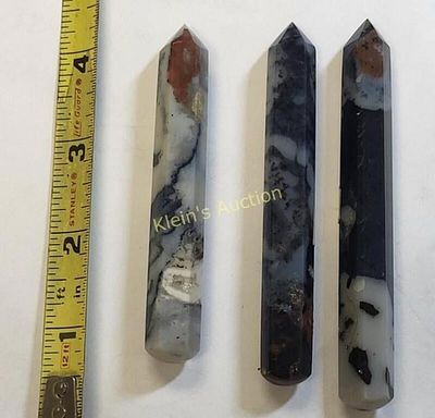 geode large lot of 3 pocket moss agate towers. 480 carats total! all 3 for one bid all in great
