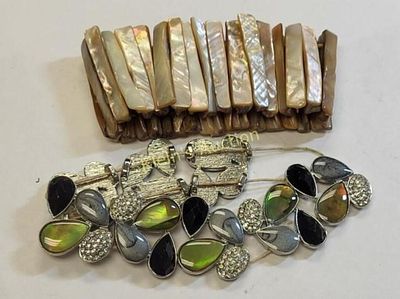 estate bracelets lot of 2 lia sophia & MOP. lia sophia is gorgeous some tension loss, mother of