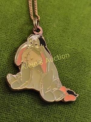 walt disney eeyore necklace vtg 18". from estate very clean ready to wear see pics