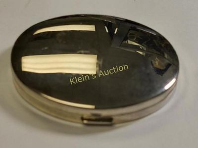 silver plated mirror compact nice!. from estate 2 3/4" x 2 1/4" see pics