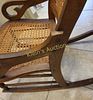 antique victorian Lincoln cane rocker late 1800's. this is a true earlier piece has the metal Image - 2