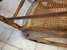 antique victorian Lincoln cane rocker late 1800's. this is a true earlier piece has the metal Image - 3