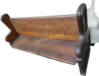 antique church pew 5 foot. from estate perfect size 5' long 39" tall 20" deep see pics