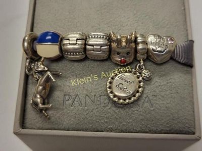 lot of 7 pandora silver charms for bracelet. all 7 for one bid see pics