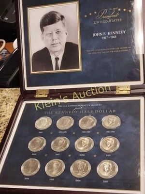 lot of 12 Kennedy half dollars unc incl rare 90% silver 1964! gorgeous 1964 in this set also 