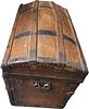 antique dome top steamer ship trunk, chest nice . from estate nice clean example 29" tall 32" Image - 1