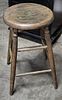 antique pub style stool 24" tall Nice! . 24" tall 13" wide seat nice and sturdy see picsImage - 1
