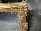 vtg baroque style picture frame gold gilded w/glass. 29" x 24" outer frame and 20" x 16" inside Image - 1