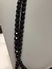 vtg 50" black faceted bead necklace glass?. from estate 50" long unsigned see picsImage - 1