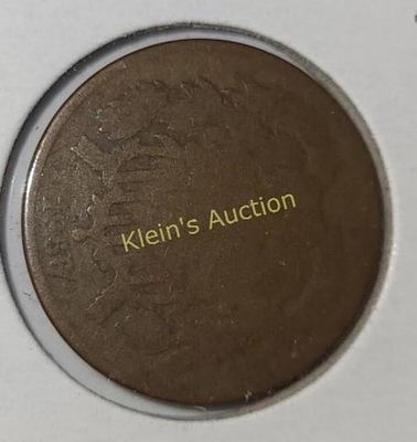 1866 rare two cent piece coin. from estate see pics