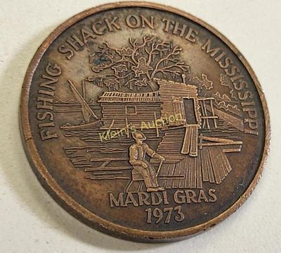 rare bronze doubloon 1973 sheriffs posse Mardi gra. very rare to find these true early ones that 