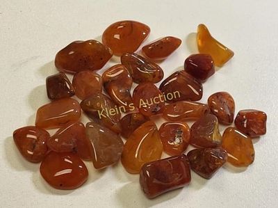 large lot of carnelian polished gemstones 150 gram. lots of great color all 150 grams for one 