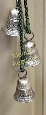 Holiday Bells pewter or ? set of 3 stunning sound. these are certainly high quality and the 