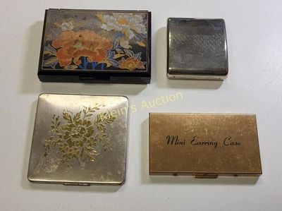 compacts &amp; jewelry vintage cases rex 5th ave too! lot of 4all 4 for one bid see pics