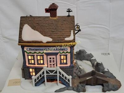 navigationa charts & maps lighted porcelain dept56. all hand painted in excellent condition with 